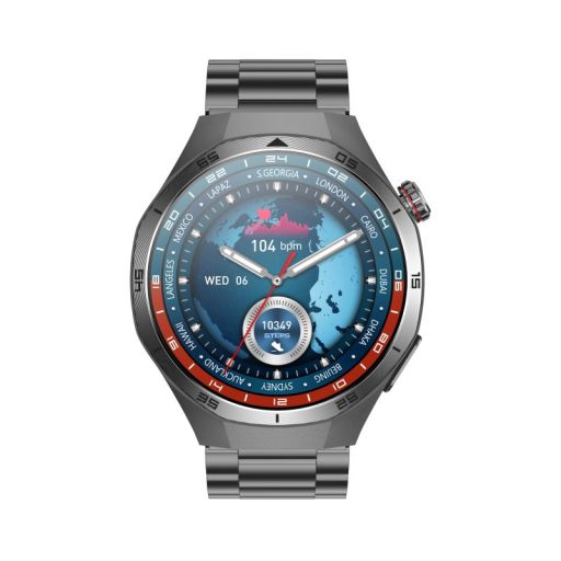 wonlex MF20-F bluetooth EKG és vércukormérő okosóra, fekete szemből