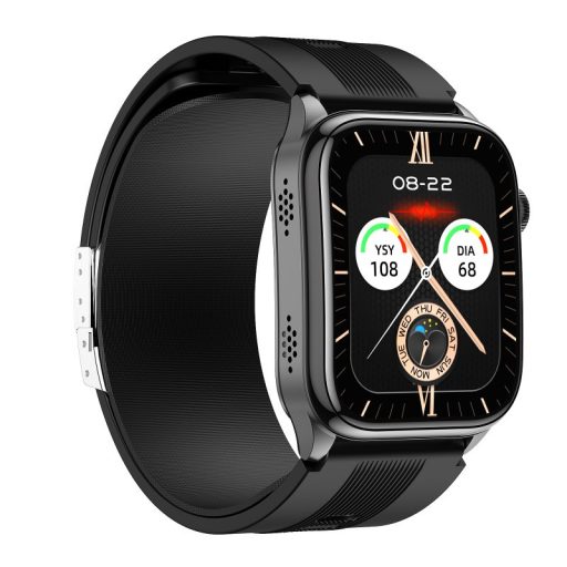 wonlex MF30-F bluetooth EKG és vércukormérő okosóra, fekete jobbról