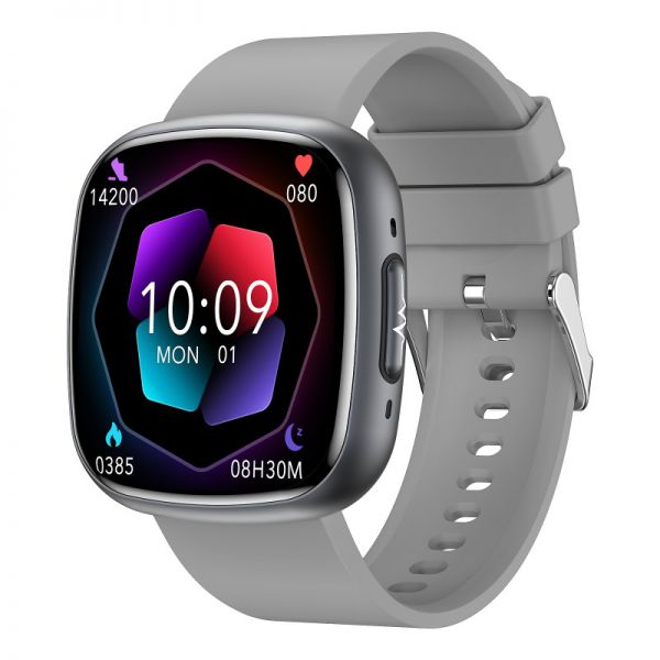wonlex MF17-G női bluetooth EKG és vércukormérő okosóra, szürke óraszíjjal