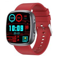 wonlex MF17-R női bluetooth EKG és vércukormérő okosóra, piros óraszíjjal